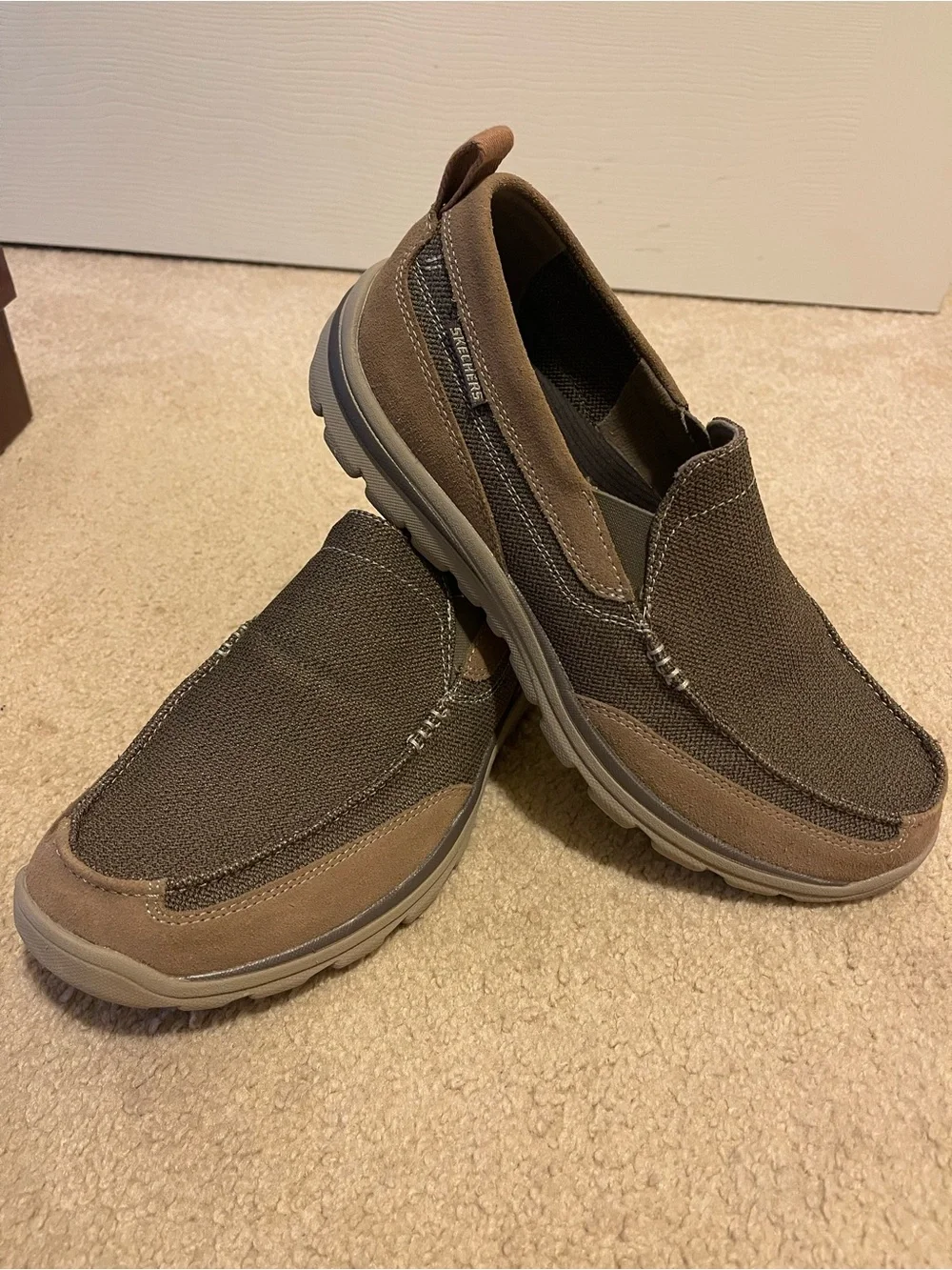 Men's Slip-On Casual Walking Shoes - Brown